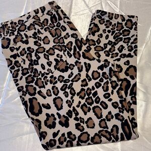 Chico's So Slimming Ankle Pants - Black & Brown Leopard